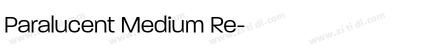 Paralucent Medium Re字体转换